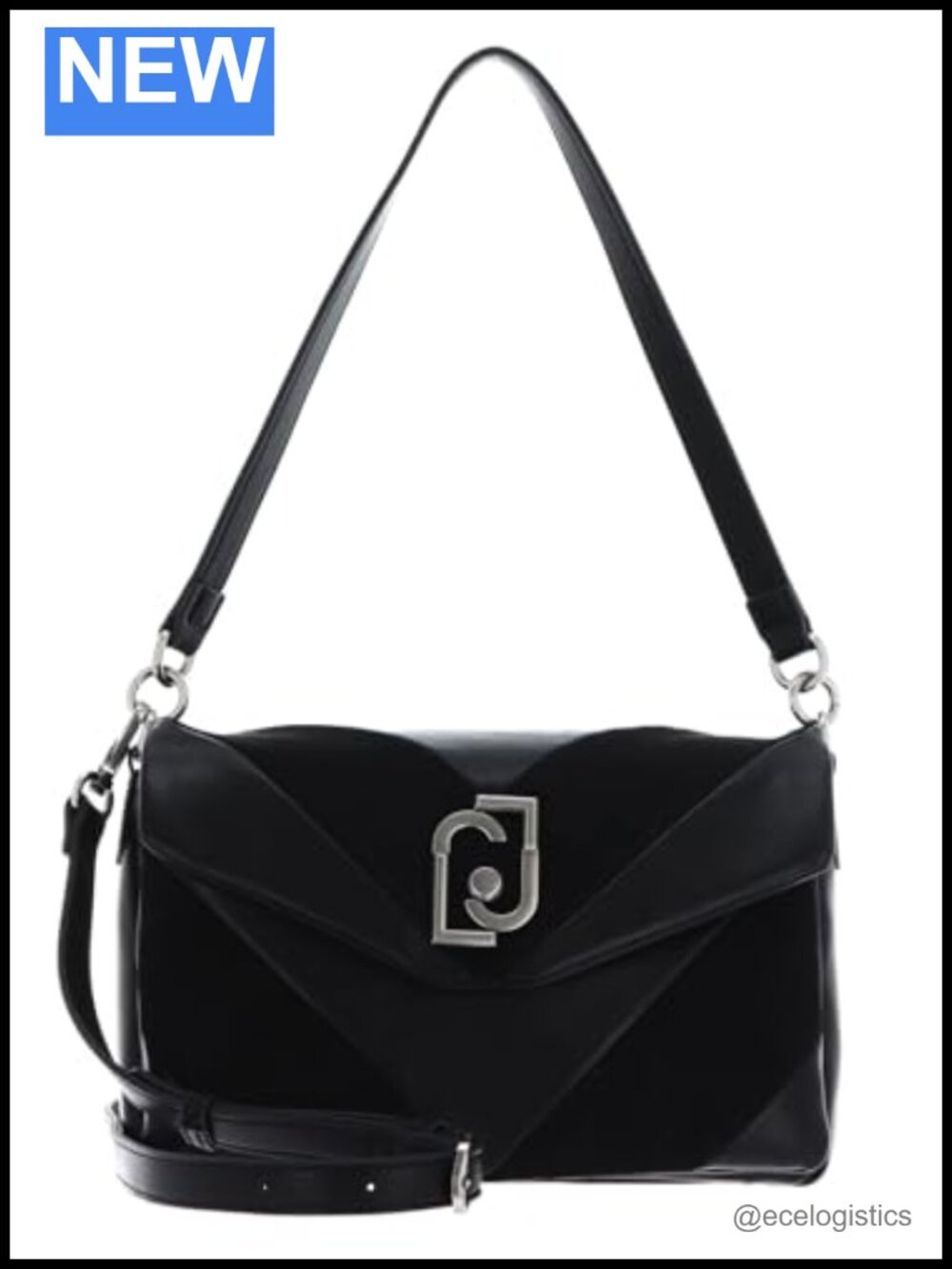 Liu Jo Crossbody Bag Adjustable Strap Fabric with Magnetic Flap Closure